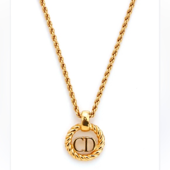 Christian Dior Logo Pendant Necklace - Picture 2 of 8
